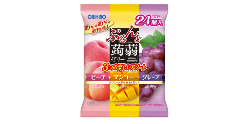 オリヒロプランデュぷるんと蒟蒻ゼリー 　巨峰＋マスカット＋マンゴー