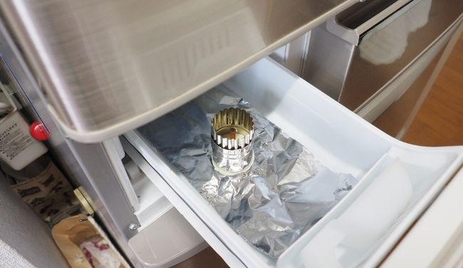 ジョイントをさして冷やします

