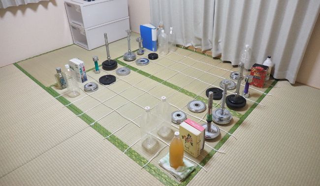 線を引き終えると…チェスアレイ盤完成！

