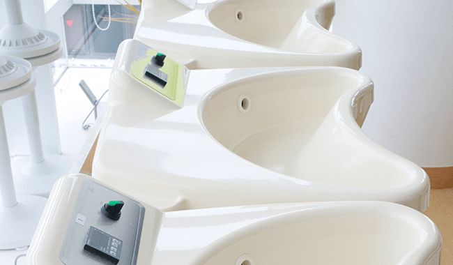 人気のゲルマニウム温浴も完備