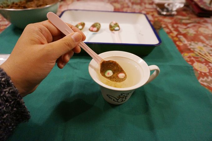 お湯に溶かして