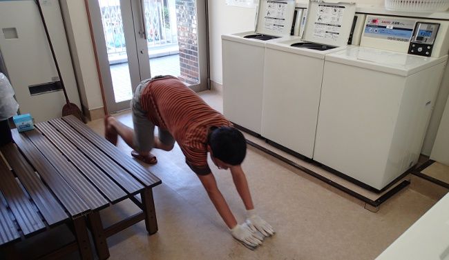 床を磨くという行為は METsを高めます。

