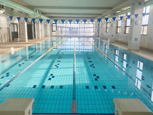 スイミングプールは25m×4コース