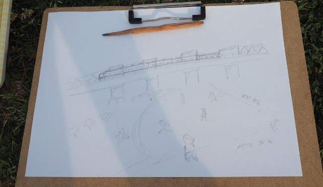 全体的に色が薄いのは、本気出すとスポーツ鉛筆が折れそうだったからです。

