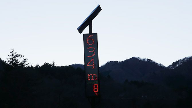 標高の高いところにきました！