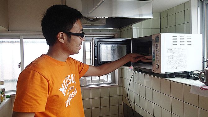 電子レンジへ！