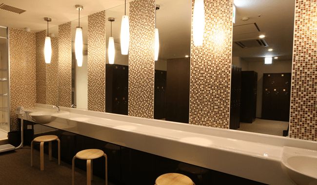 清潔なパウダールーム