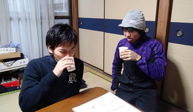 参加者の二人はどのトレーニングよりも休憩が嫌だったようです。（薄めにつくってまずくした）

