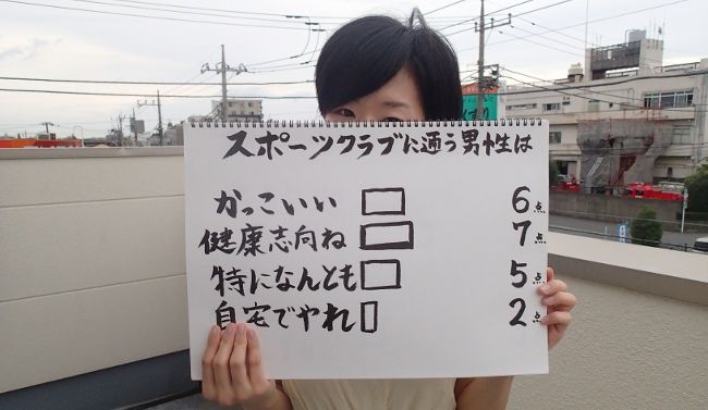 スポーツクラブに通う男性はマイナスにうつることはほぼないです！

