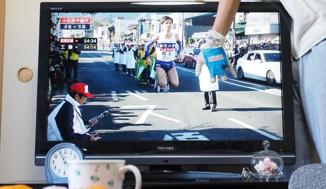 タスキを受け取る準備は万端です。

