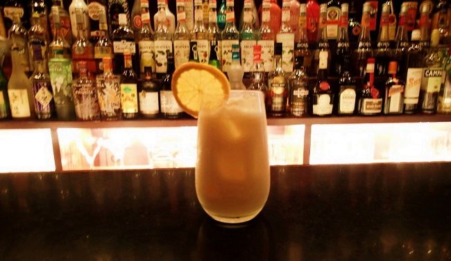 エッグリキュール＆ジンジャエール＆ソーダ＆オレンジスライス

