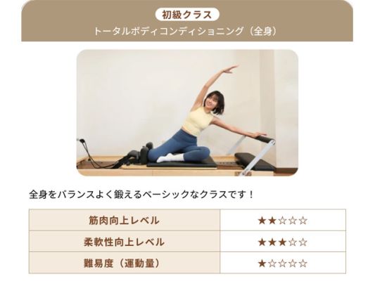 初級クラス トータルボディコンディショニング(全身)