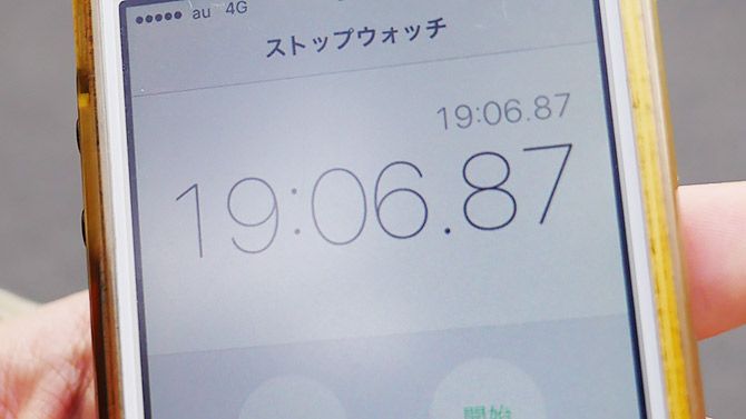 時間は19分！
