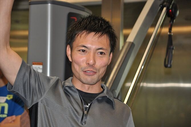 インストラクションを行ったゴールドジムのフリーモーションインターナショナルマスターコーチの新城さん。