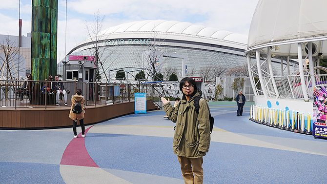 東京ドームから、