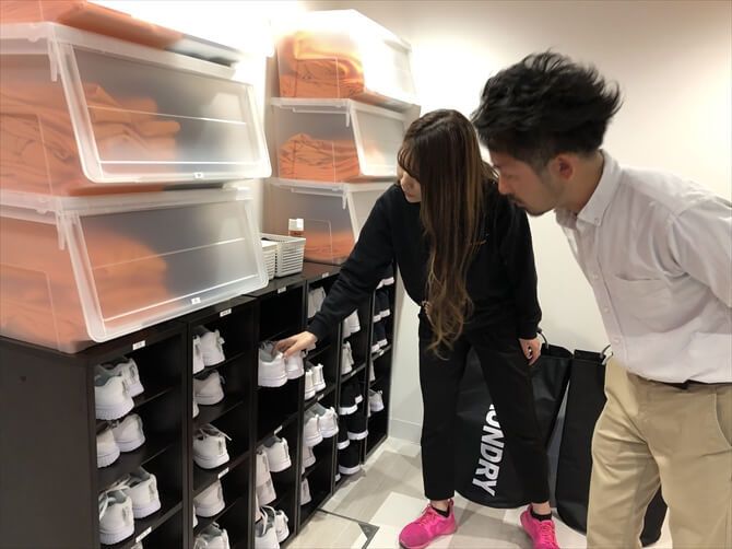 【パーソナルトレーニングジム】エクササイズコーチ銀座店::タオルやソックスまですべて無料のレンタル品が揃っています。