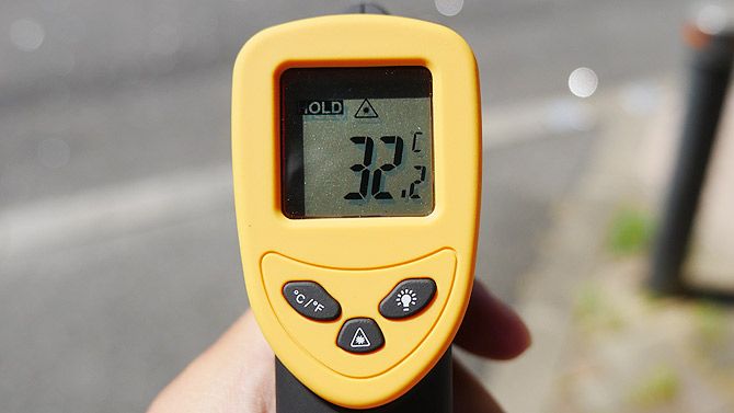 走る前は「32.2℃」
