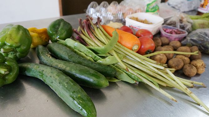 全て廣子さんの畑で採れた野菜や山菜